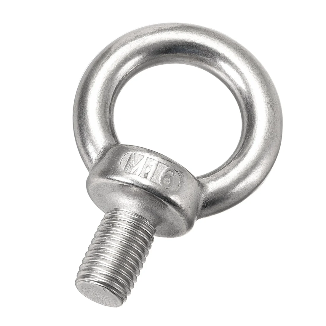 M16x25mm Thread 34mm Inside Dia 58mm Outside Dia 304 Stainless Steel Lifting Eye Bolt