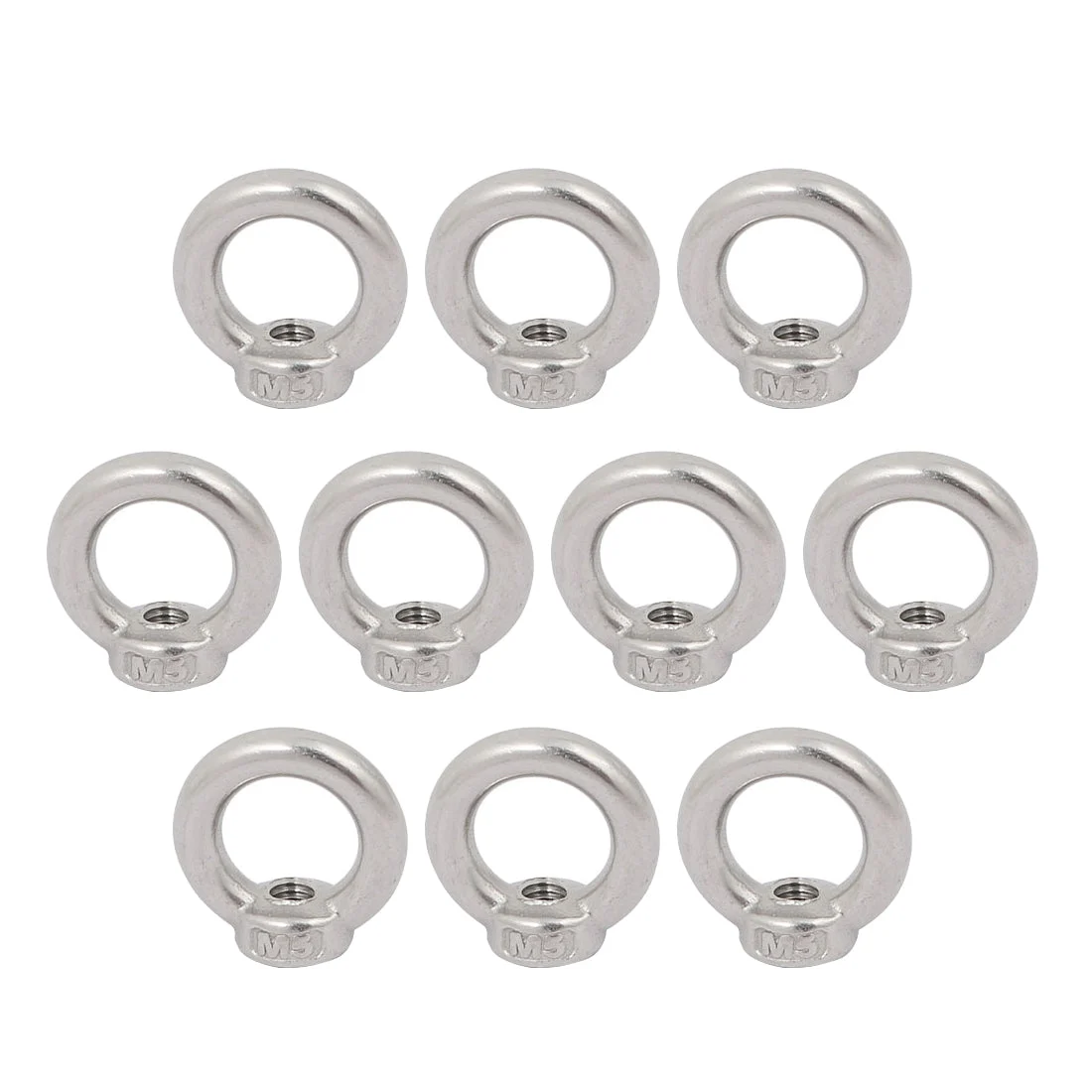 M5 Female Thread 304 Stainless Steel Ring Shaped Lifting Eye Nut 10pcs