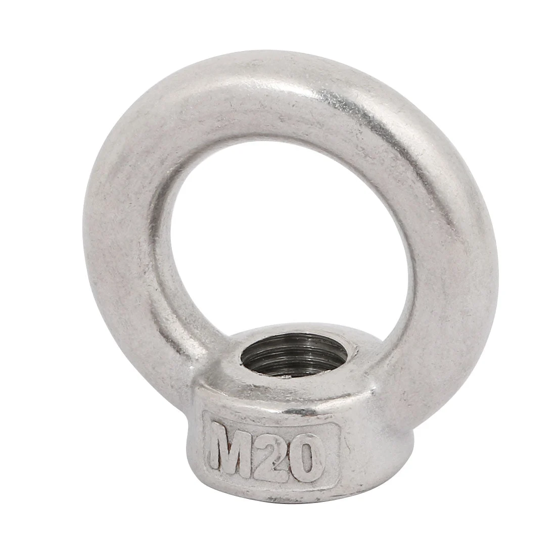 Lifting Eye Nut M20 Female Thread 316 Stainless Steel Round Shape for Rope Fitting Pack of 1
