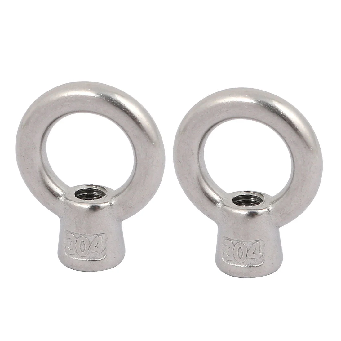 M6 Thread 304 Stainless Steel Japanese Style Ring Shaped Lifting Eye Nut 2pcs