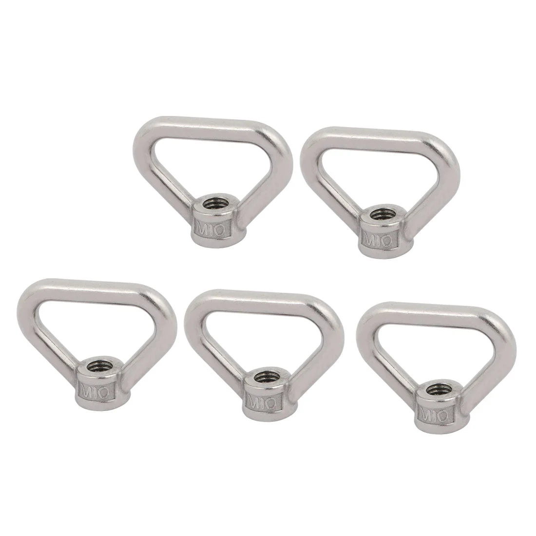 M10 Thread 304 Stainless Steel Triangle Ring Shaped Lifting Eye Nut 5pcs