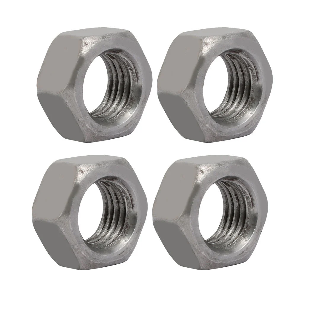 4pcs M20 Thread 2.5mm Pitch Metric Carbon Steel Left Hand Hex Nut