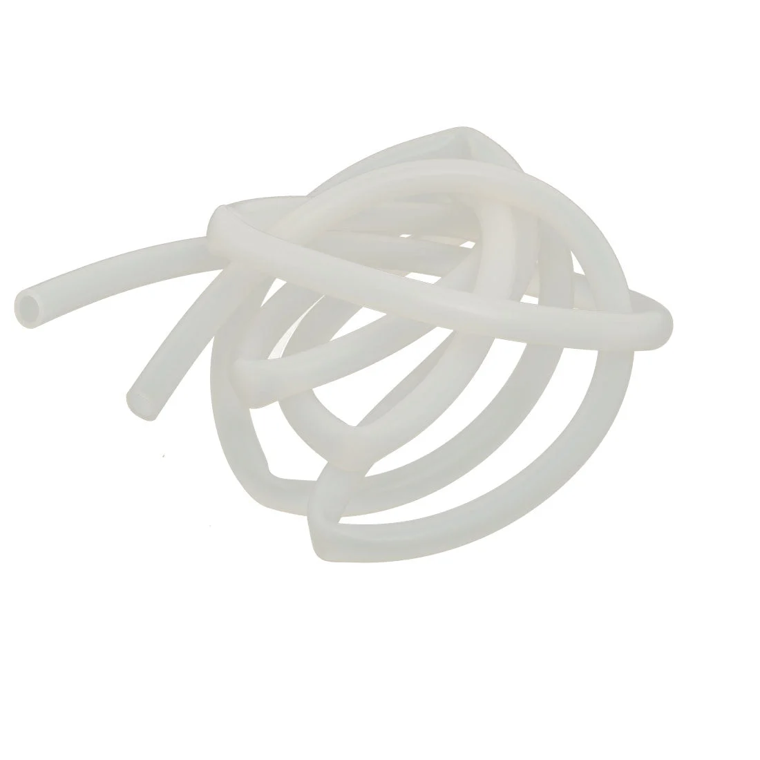 7mm x 10mm Heat Resistant Soft Silicone Tube Hose Pipe 2 Meter Long Milky White