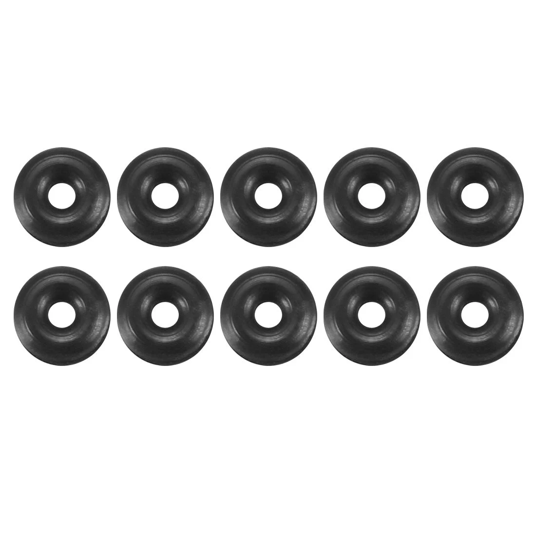 10pcs Black 4mm Outer Dia 1.5mm Thickness Sealing Ring O-shape Rubber Grommet