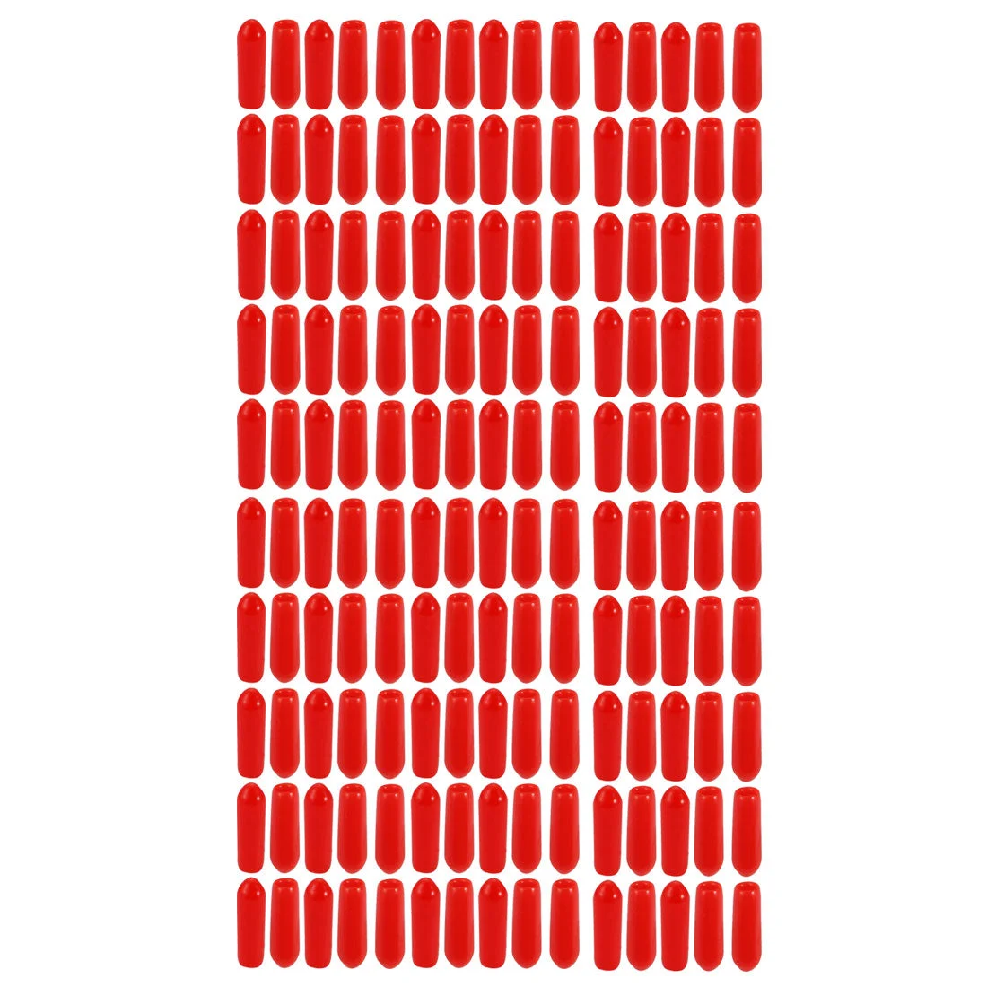 150pcs 3mm Inner Dia PVC Flexible Vinyl Cap Screw Thread Protector Cover Red