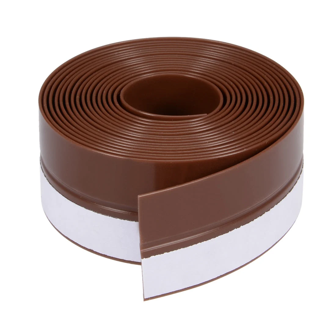 1"(25mm) Width 2M Long Weather Stripping Frameless Door Bottom Seal Brown