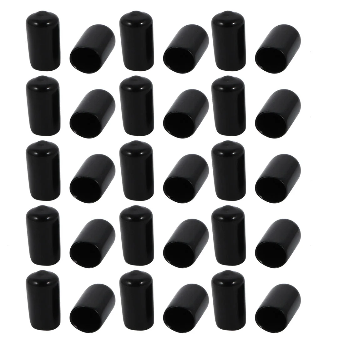 30 Pcs 10mm Inner Dia PVC Vinyl End Cap Bolt Screw Thread Protector Black