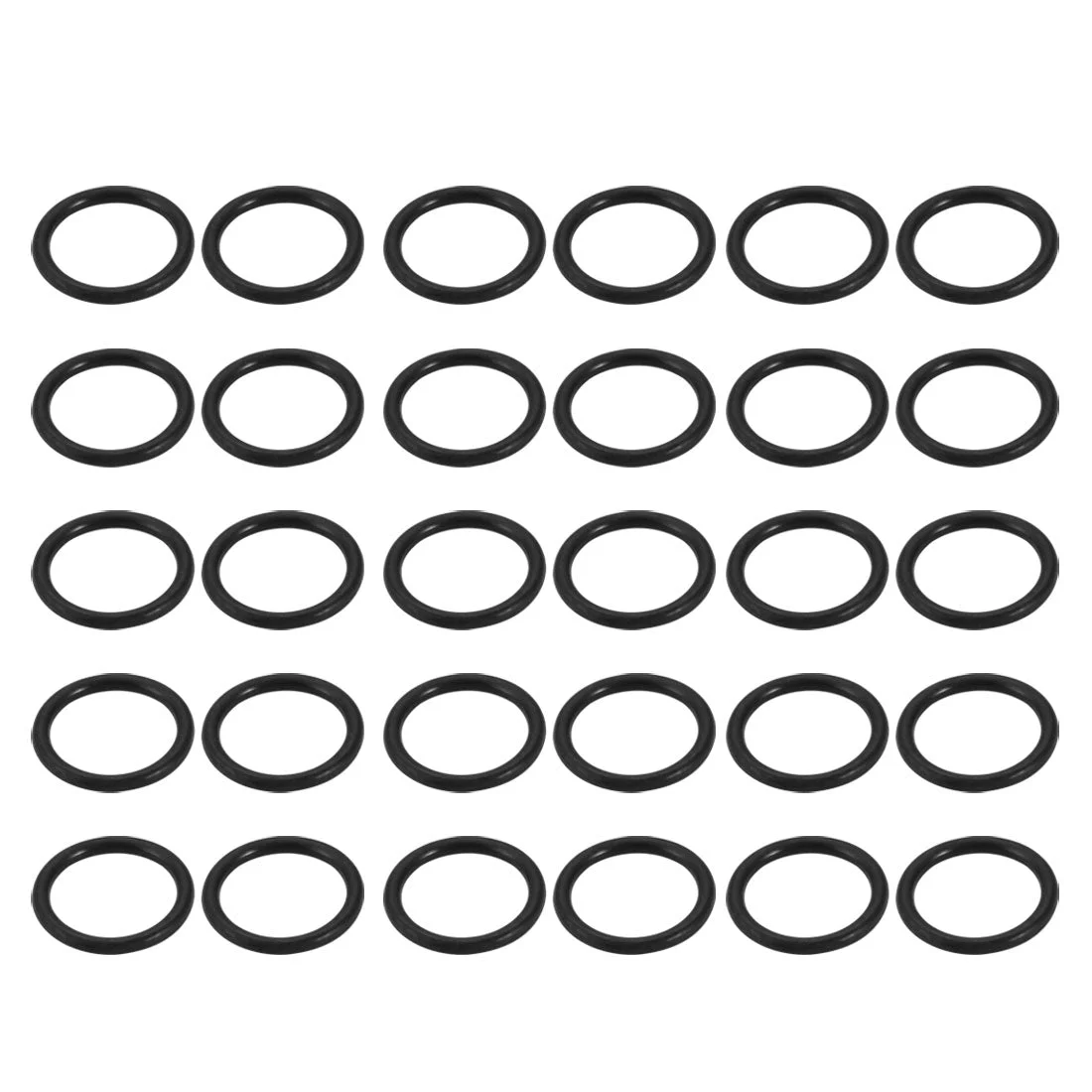 30pc Black Nitrile Butadiene Rubber NBR O-Ring 12.42mm Inner Dia 1.78mm Width