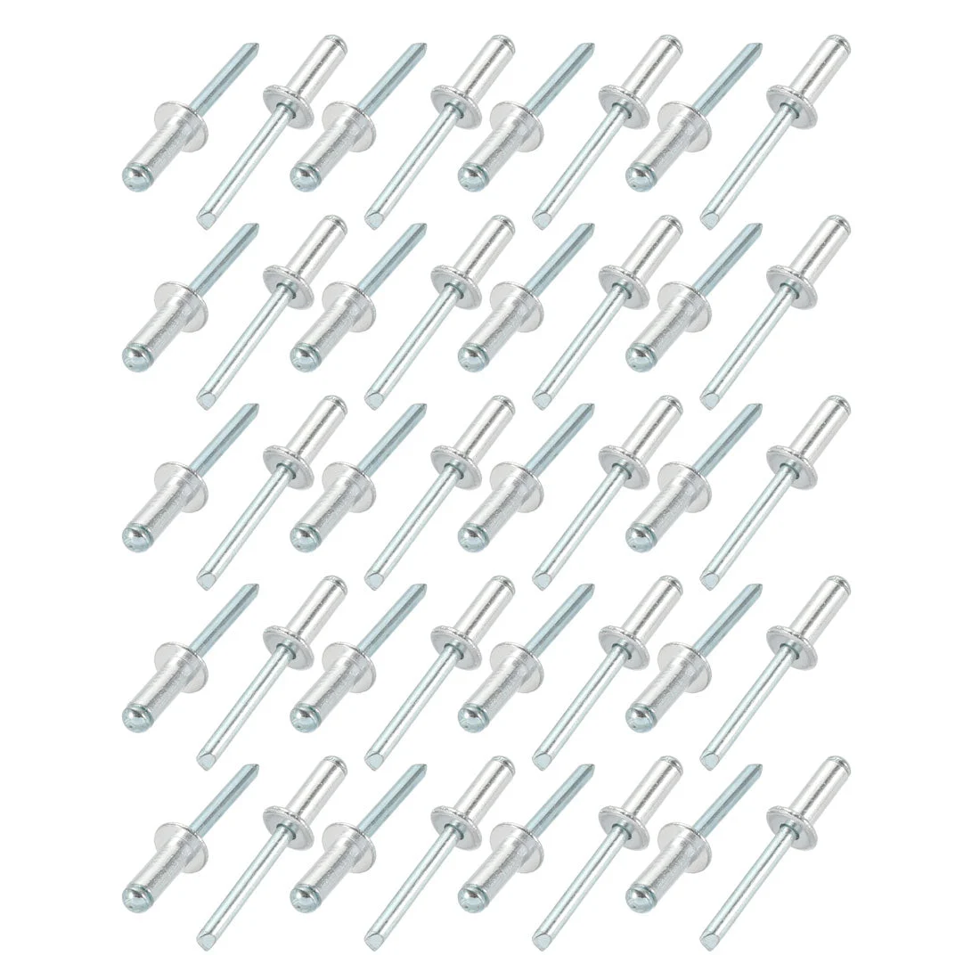 40 Pcs 6.4mm x 16mm x 13mm Aluminum Open End Large Flange Blind Rivets