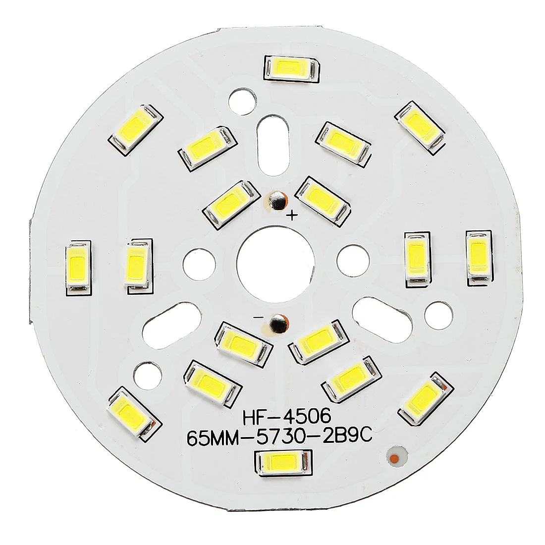 300mA 9W 18 LEDs 5730 Surface Mounted Devices LED Chip Module Aluminum Board Pure White Super Bright 65mm Dia