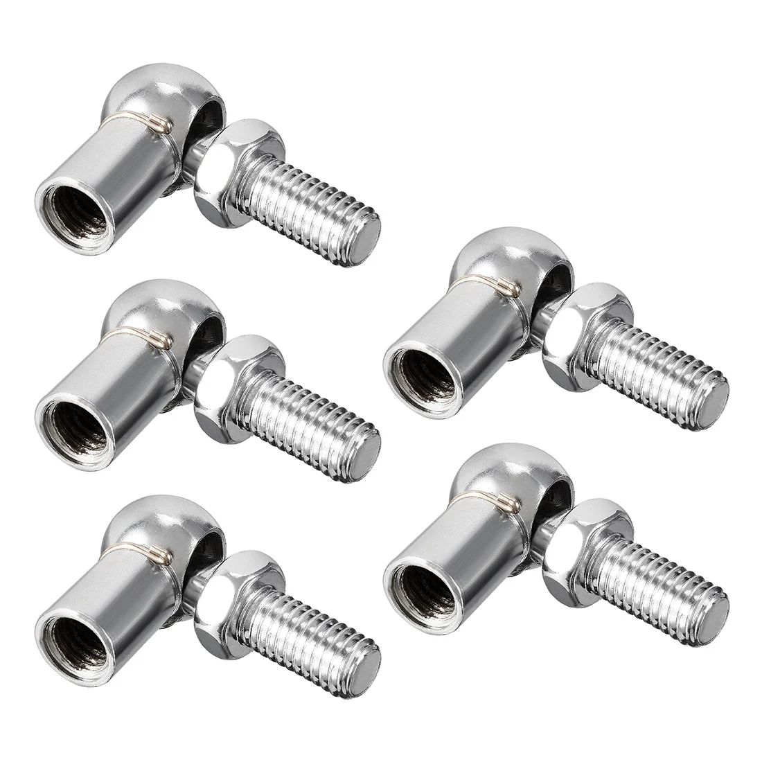 Gas Spring End Fitting M6 Female Thread 8mm Round Handle Dia A3 Steel 5pcs