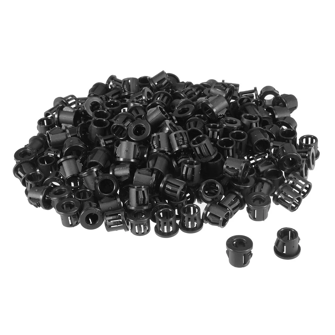 Uxcell 200pcs 10mm Mounted Dia Cable Hose Snap Bushing Grommet Protector Black