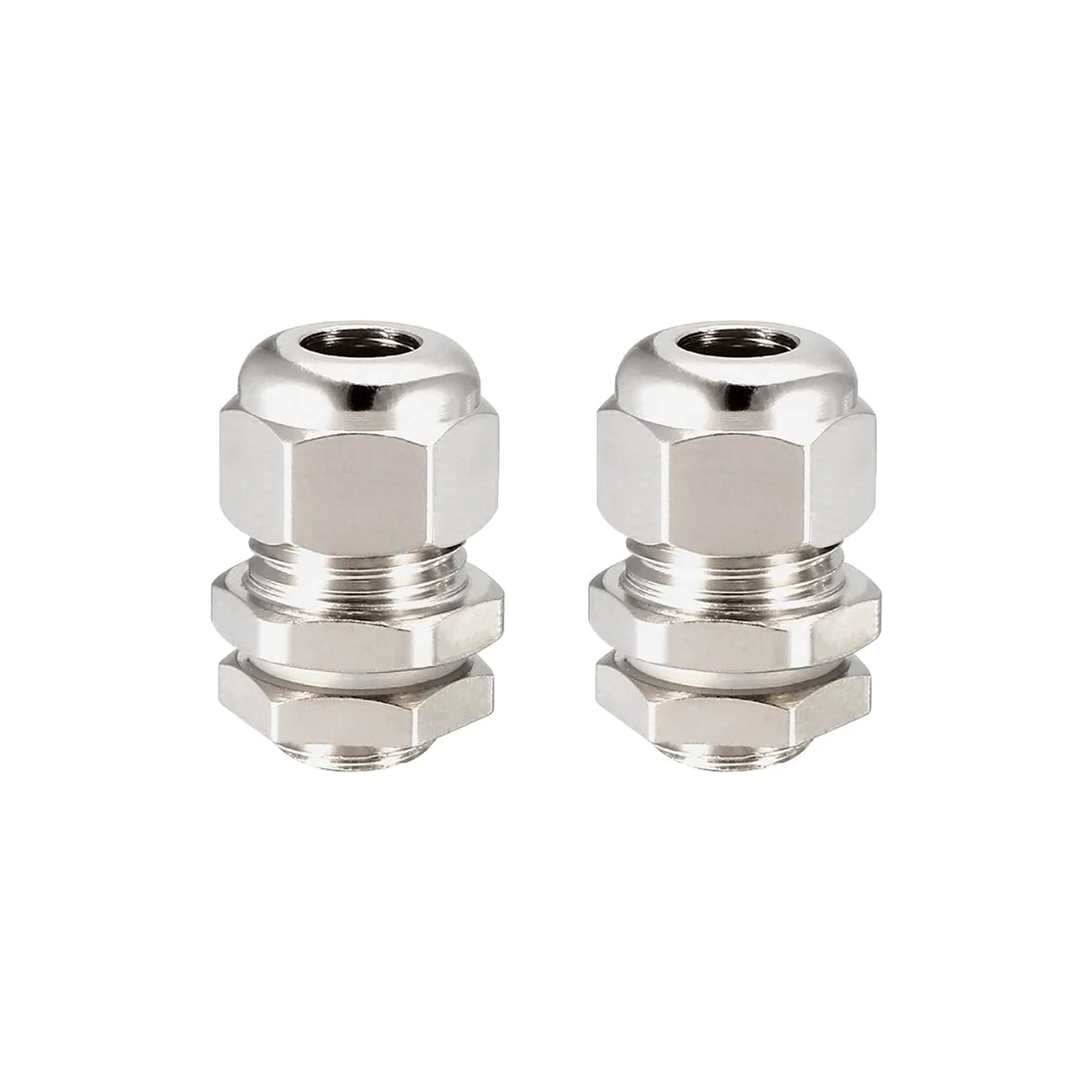 2 x M8 Cable Gland Metal Waterproof Wire Glands Joints for 2mm-5mm Dia Range