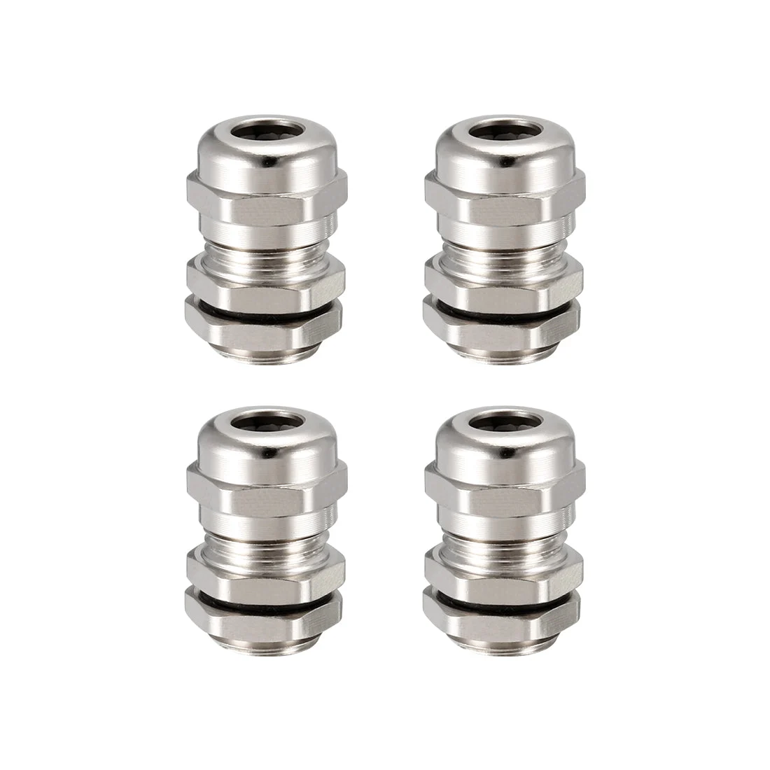 4Pcs M12 Cable Gland Metal Waterproof Wire Glands Joints for 3mm-6.5mm Dia Range
