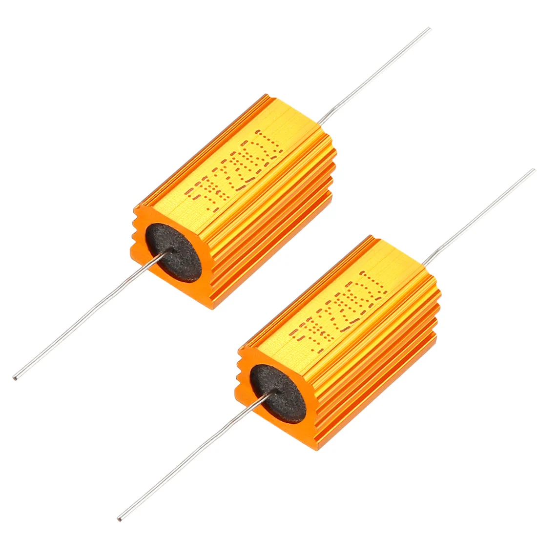 2 Pcs Aluminum Case Resistor 5W 220 Ohm Wirewound for LED Replacement Converter