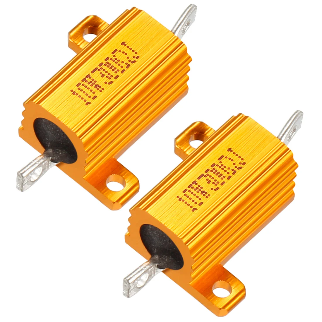 2 Pcs Aluminum Case Resistor 10W 300 Ohm Wirewound for LED Converter with Rod Post 10W300RJ