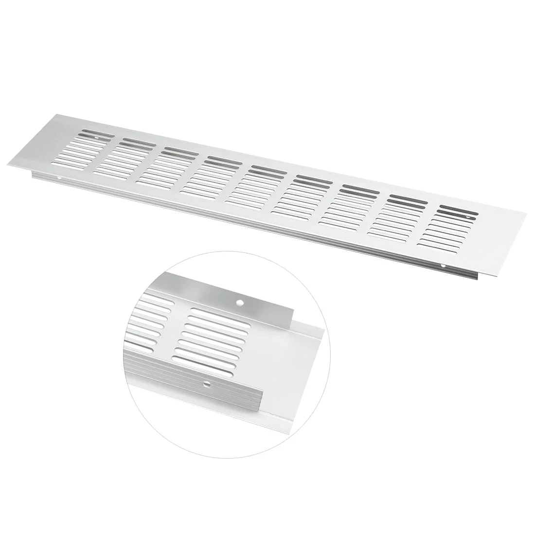 400mmx80mm, Ventilation Grille Aluminum Alloy Air Vent Louvered Grill Cover 2pcs