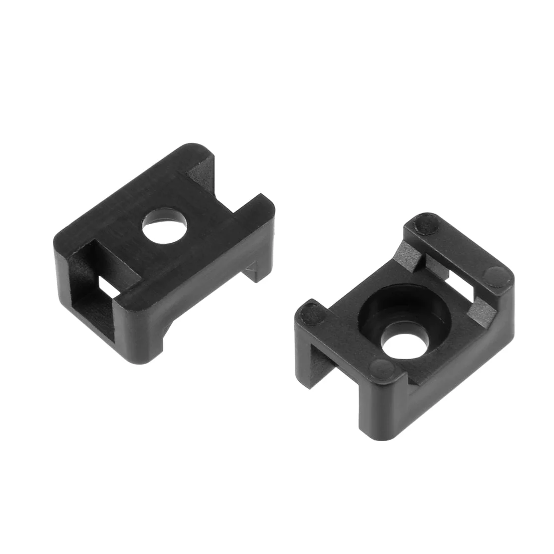 Cable Tie Base Saddle Type Wire Holder Nylon 5.2mm Hole Width Black 100Pcs HC-1