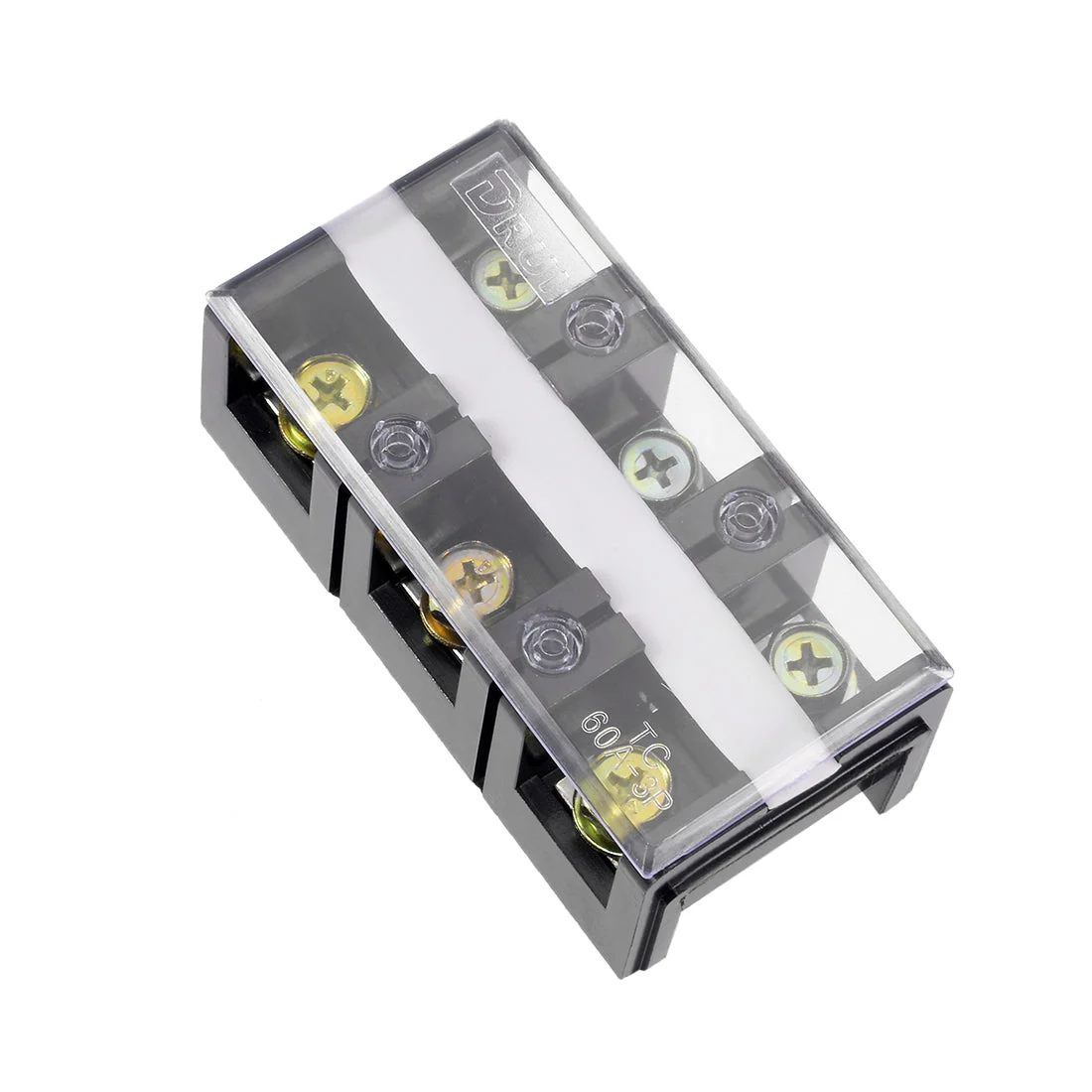 Dual Rows 3 Positions 600V 60A Wire Barrier Block Terminal Strip
