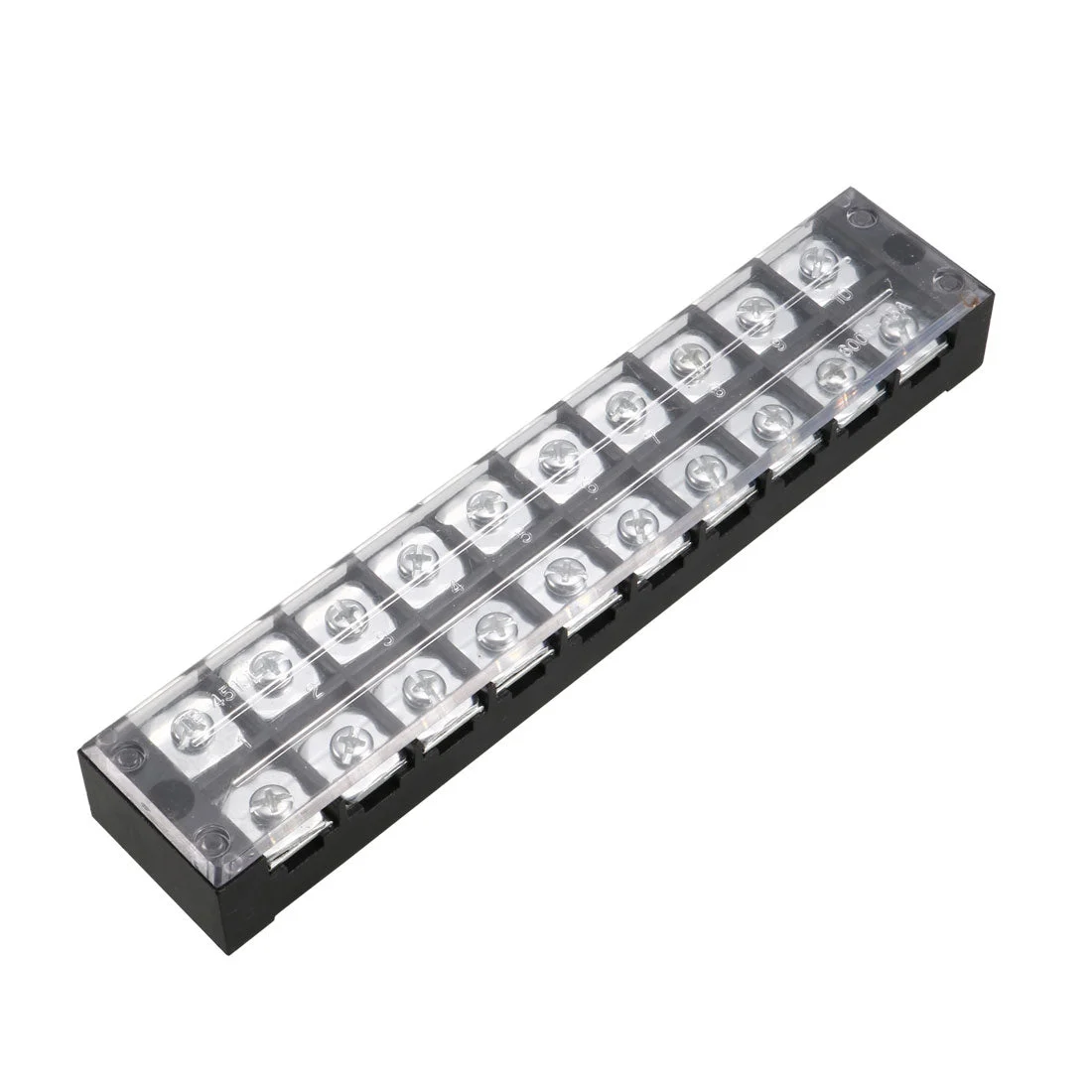 Dual Rows 10 Positions 600V 45A Cable Barrier Block Terminal Strip TB-4510L