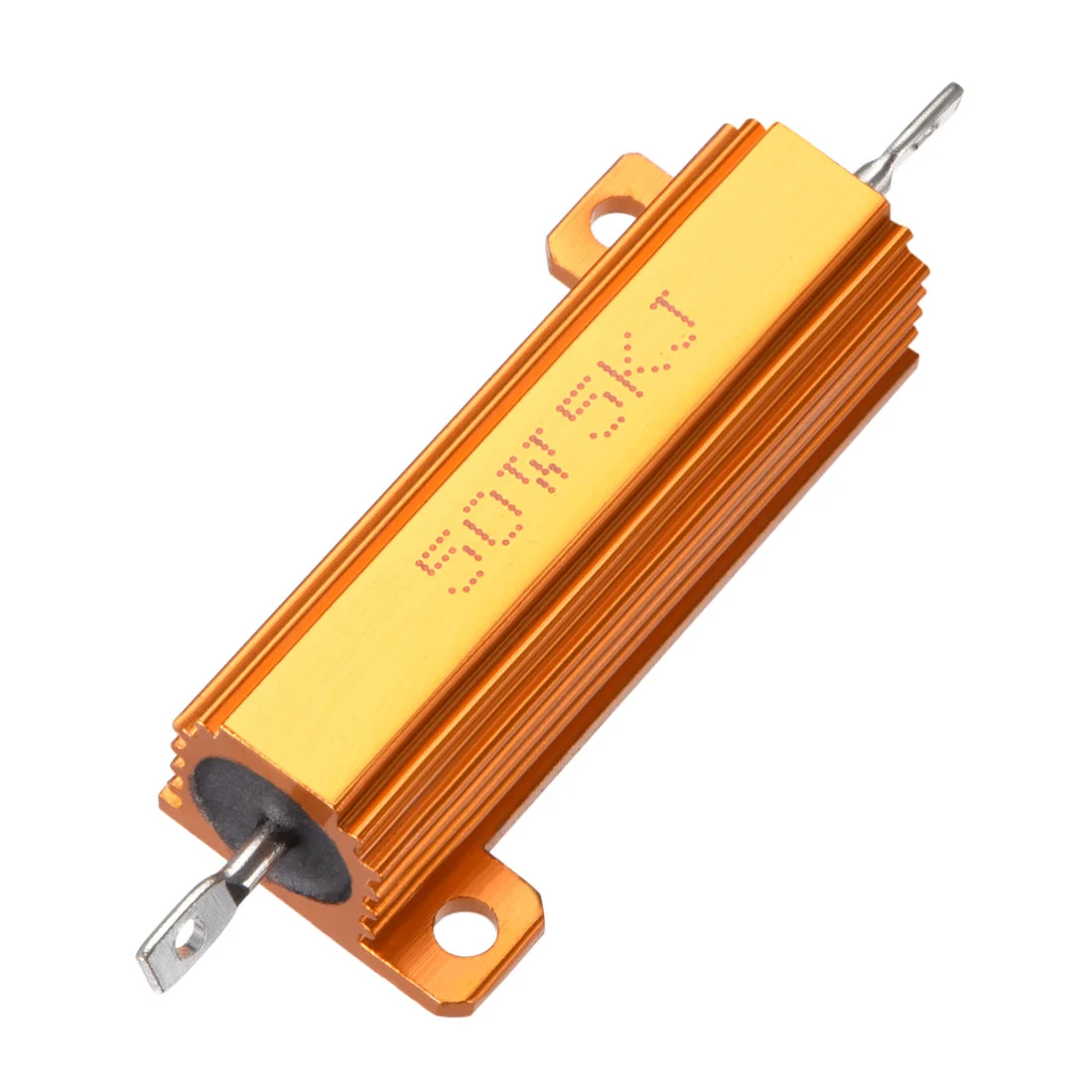 50W 5k Ohm 5% Aluminum Housing Resistor Screw Chassis Mounted Aluminum Case Wirewound Resistor Load Resistors Gold Tone 1pcs