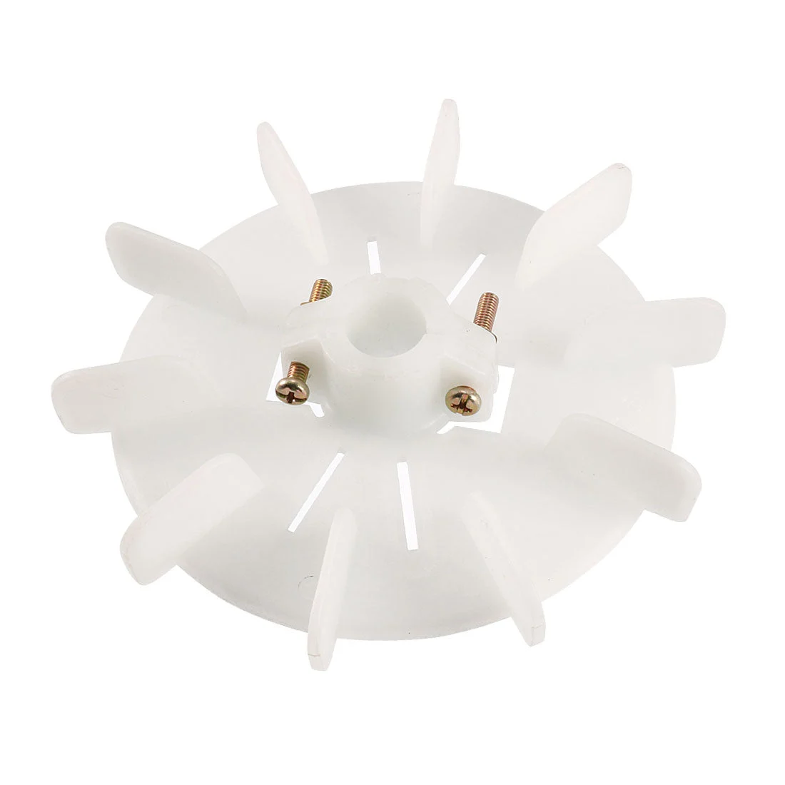 158 x 19mm Round Shaft Replacement White Plastic 10 Impeller Motor Fan Vane