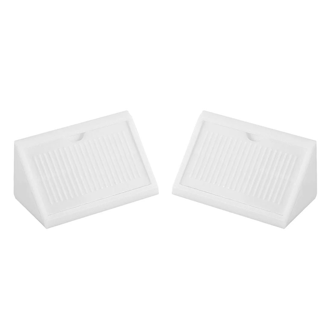 Shelf Door 42mmx20mmx20mm 4 Holes Plastic Corner Braces Angle Brackets White 100 Pcs