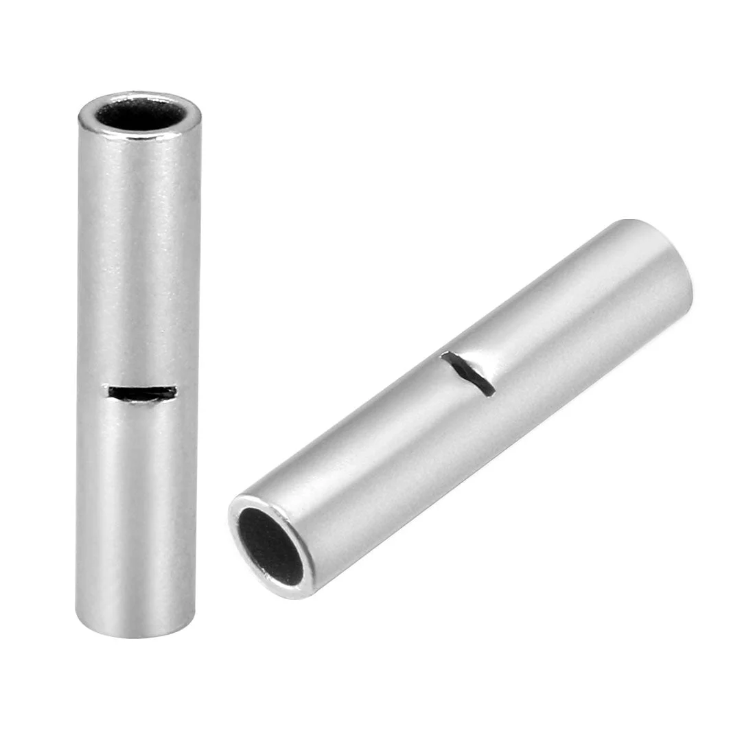 Uxcell 50pcs Non Insulated Connectors Electrical Wire Ferrule Cable Crimp Terminals for 22-16 AWG Cable Wire