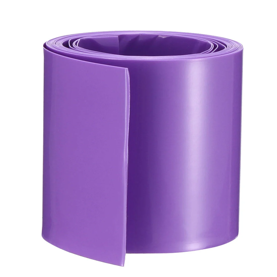 PVC Heat Shrink Tubing 43mm Flat Width for 26650 2 Meters Purple