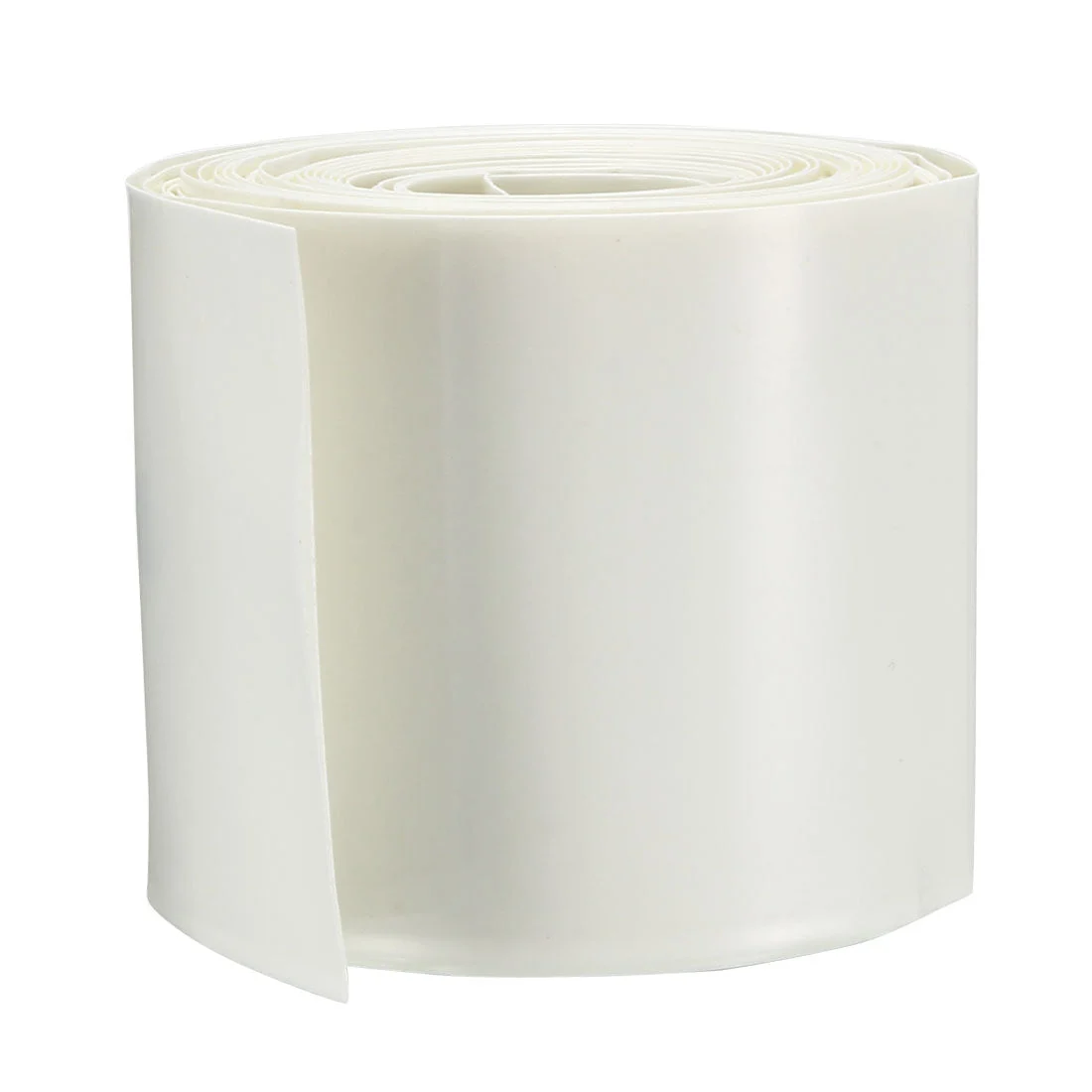 PVC Heat Shrink Tubing Tube 50mm Flat Width for 18650 5M White