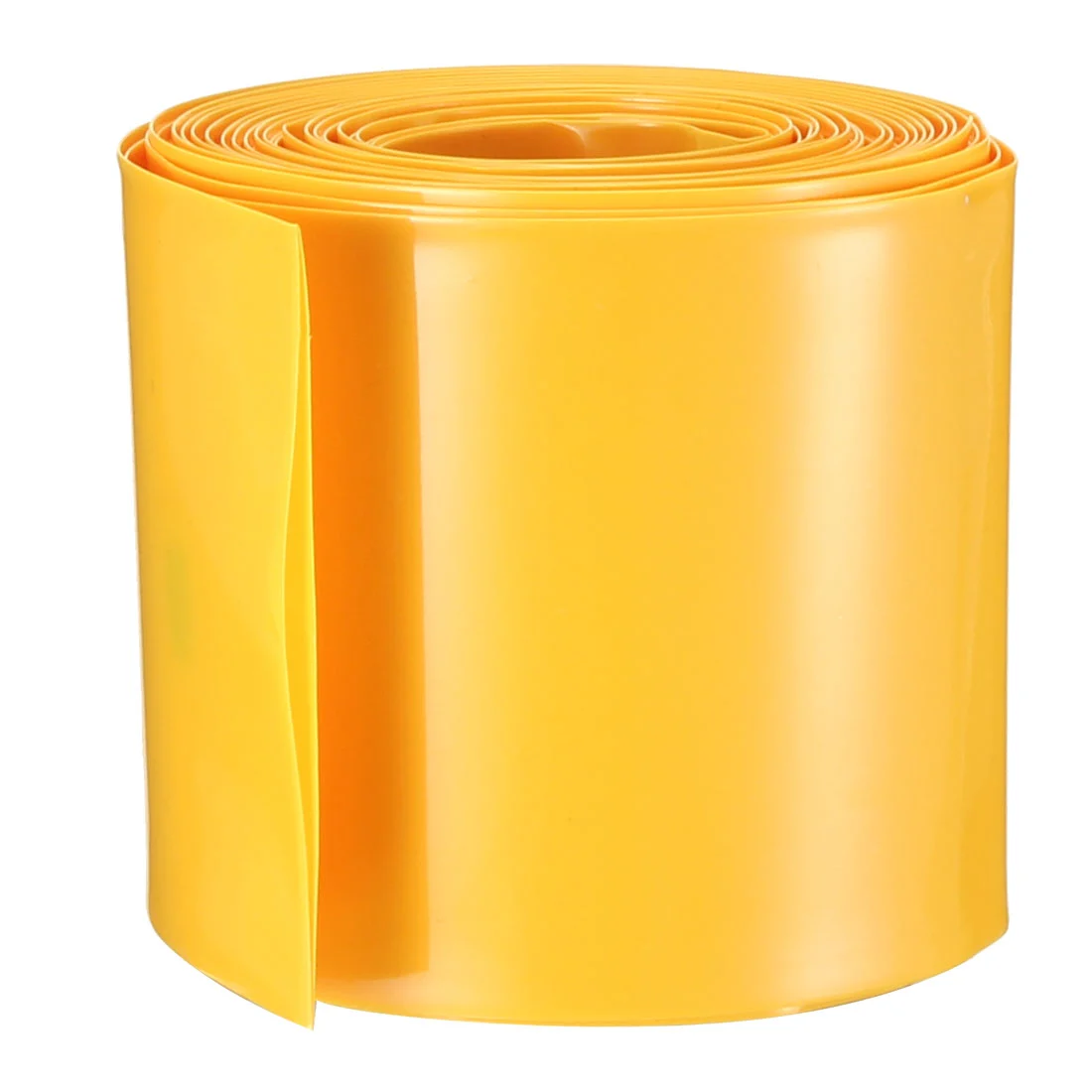 PVC Heat Shrink Tubing Tube 50mm Flat Width for 18650 5M Yellow