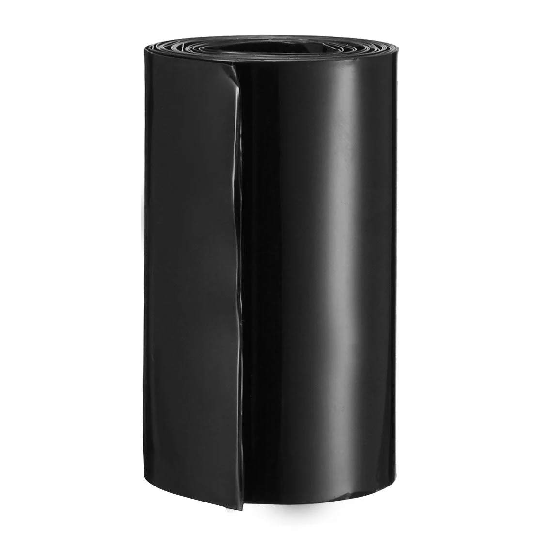 PVC Heat Shrink Tubing Tube 65mm Flat Width for AA Shrink Film 2M Black