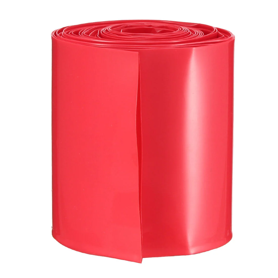 PVC Heat Shrink Tubing 70mm Flat Width for 18650 5M Red