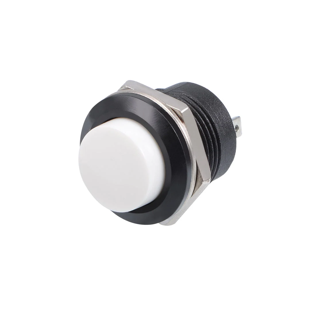 10Pcs,16mm White Momentary Push Button Switch Round Raised Button SPST NO