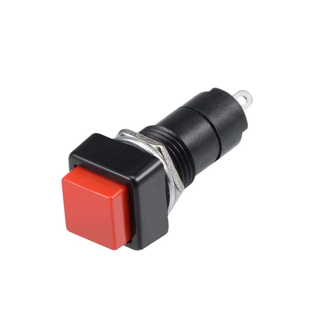 10Pcs,12mm Red Momentary Push Button Switch Square Flat Button SPST 1NO