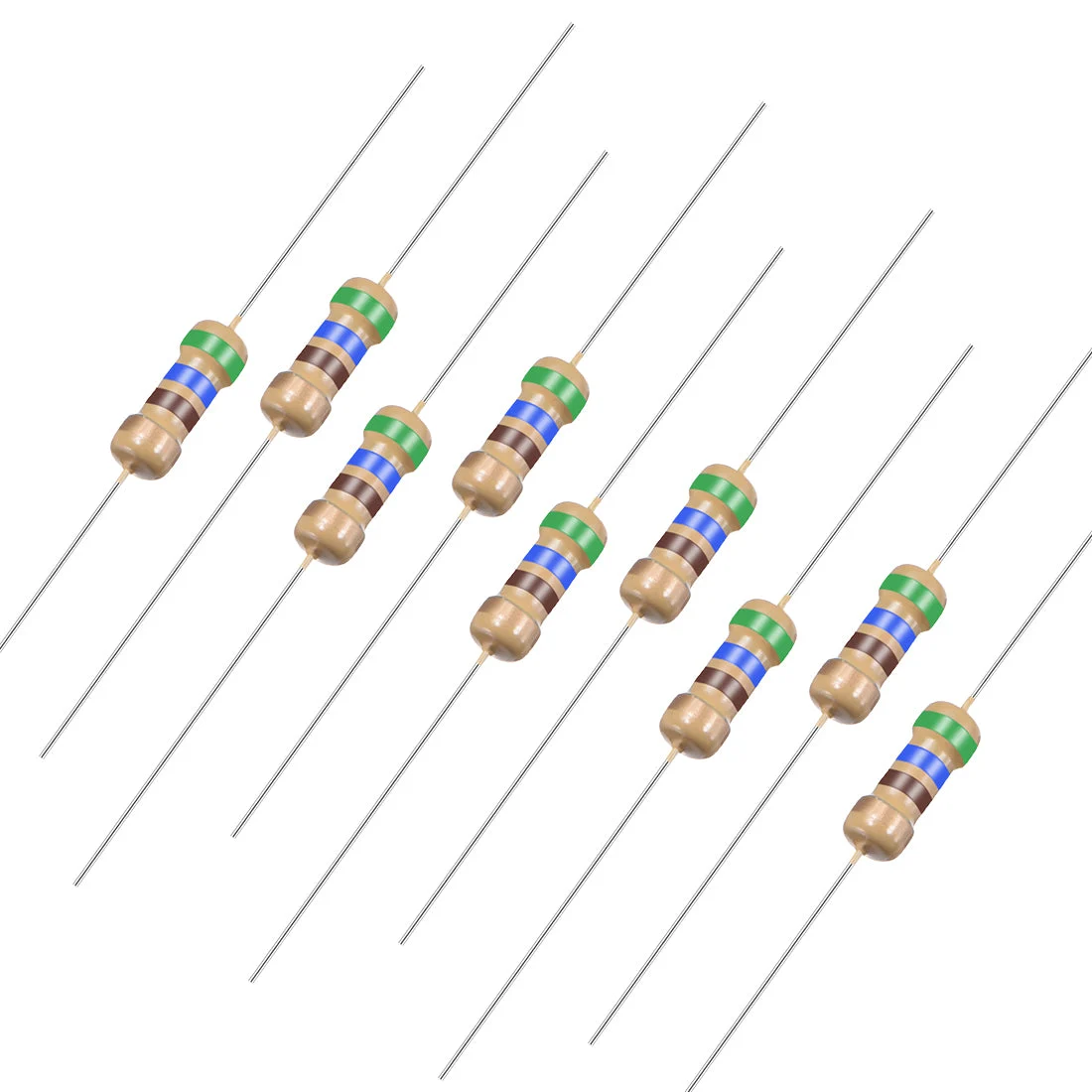 1/4 Watt 560 Ohm Carbon Film Resistors 5% Tolerances 0.25W 100pcs 4 Color Band