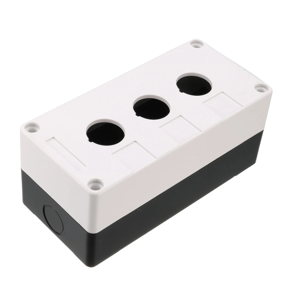 Uxcell Push Button Switch Control Station Box22mm 3 Button Hole Waterproof White Black