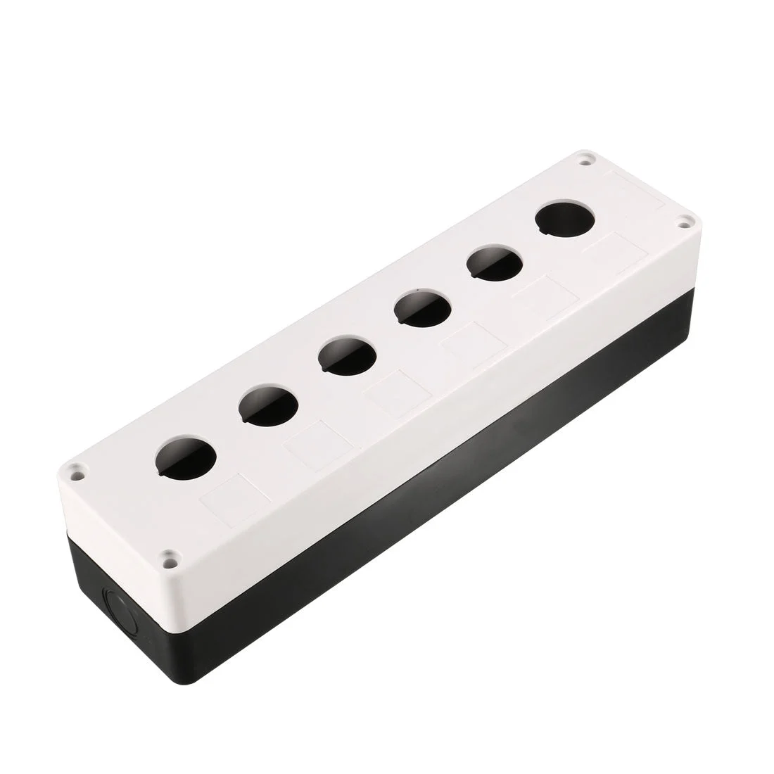 Uxcell Push Button Switch Control Station Box 22mm 6 Button Hole Waterproof White and Black