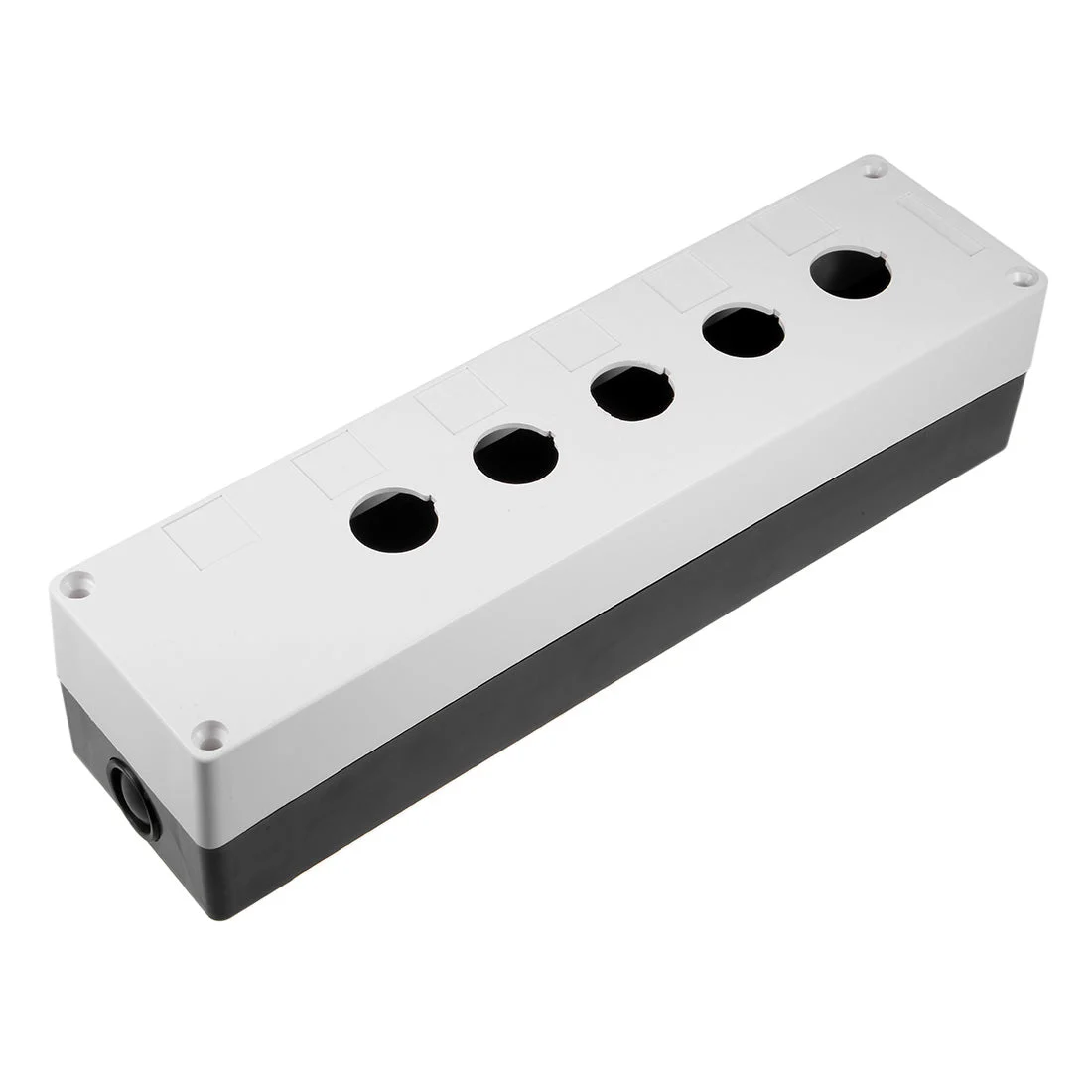 Uxcell Push Button Switch Control Station Box 22mm 5 Button Hole Waterproof Black and Grey
