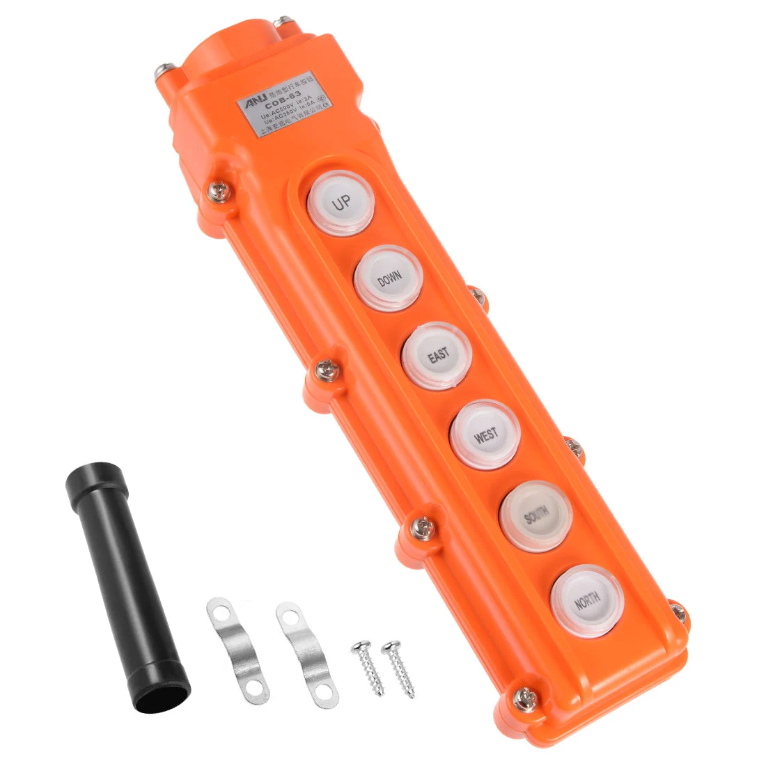 Hoist Crane Pendant Control Station Push Button Switch Up Down East West South North Six Ways