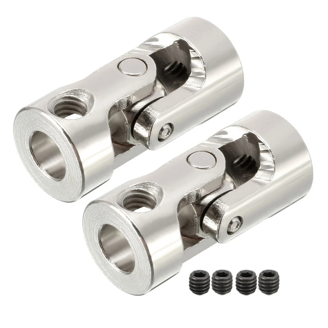 2pcs 5mm to 5mm Inner Dia Rotatable Universal Steering Shaft U Joint Coupler L23XD11