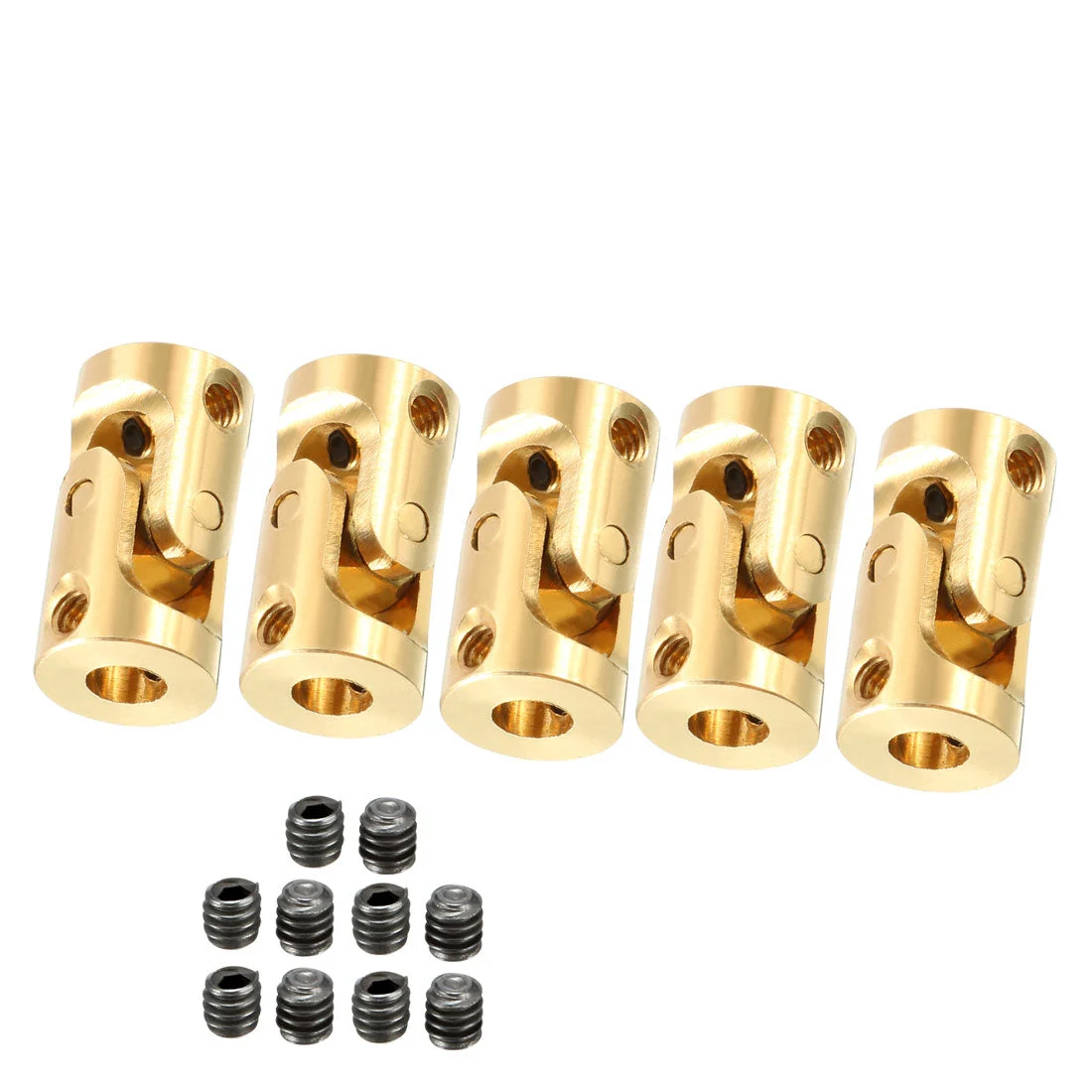 5pcs 3mm to 3mm Inner Dia Rotatable Universal Steering Shaft U Joint Coupler L13XD7