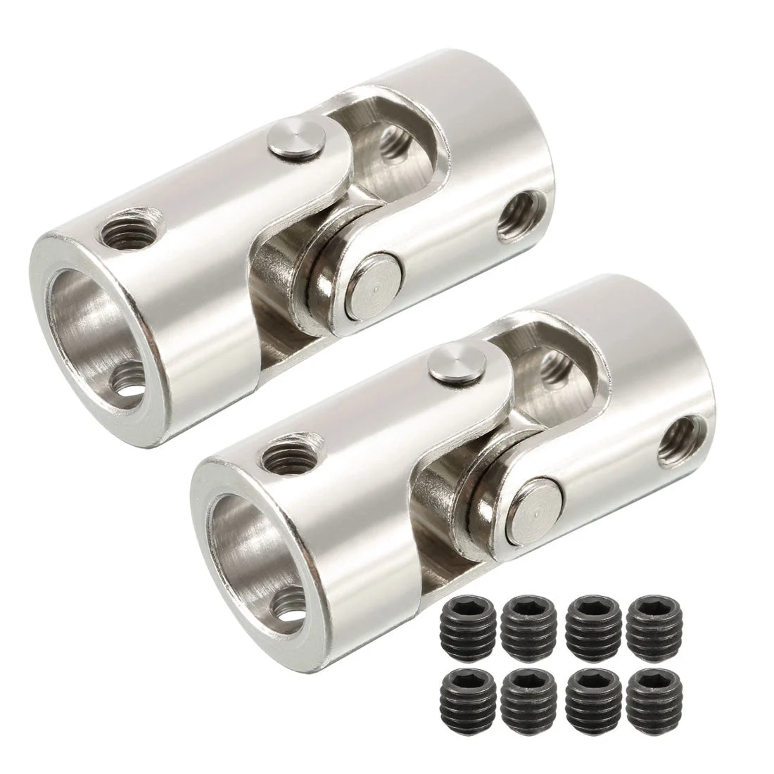 2pcs 10mm to 10mm Inner Dia Rotatable Universal Steering Shaft U Joint Coupler L35XD16