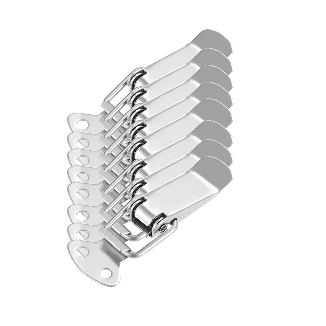 304 Stainless Steel Spring Loaded Toggle Case Box Chest Trunk Latch Catches Clamp Hasps 8 pcs, 72mm Overall Length