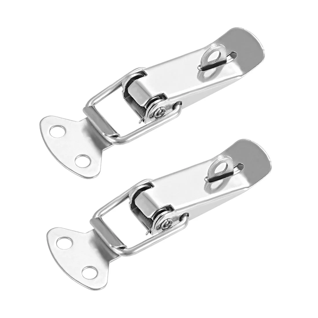 304 Stainless Steel Spring Loaded Toggle Case Box Chest Trunk Latch Catches Hasps Clamp 2 pcs, 72mm Overall Length