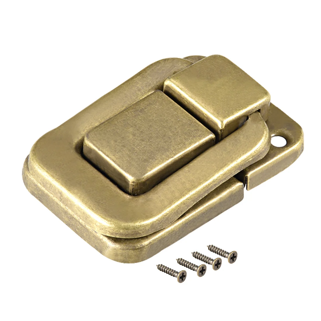 Toggle Latch, 48mm Retro Style Brass Decorative Hasp Jewelry Wooden Box Catch w Screws 2 pcs