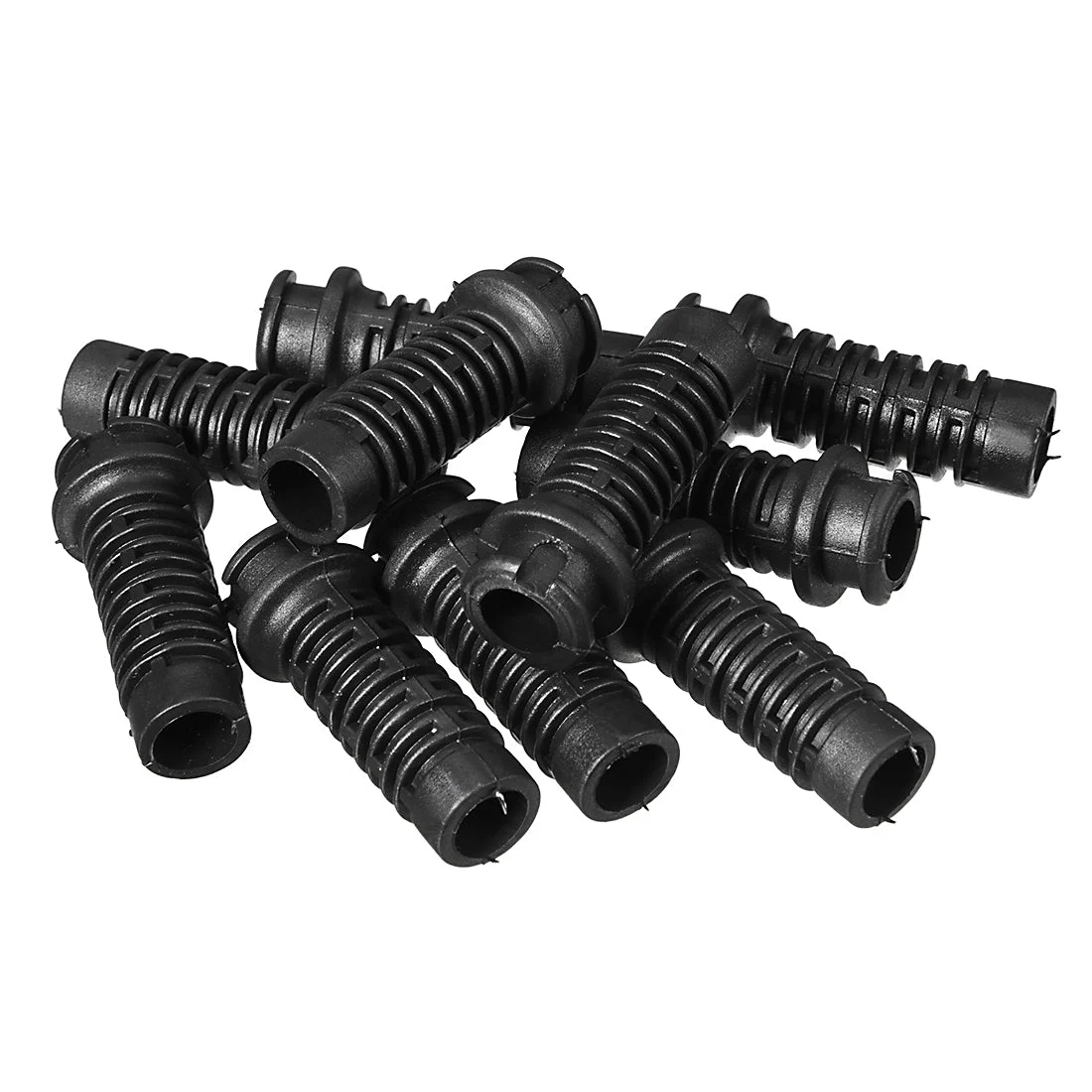 10pcs 7.5-8.0mm PVC Strain Relief Cord Boot Protector Power Tool Hose Black
