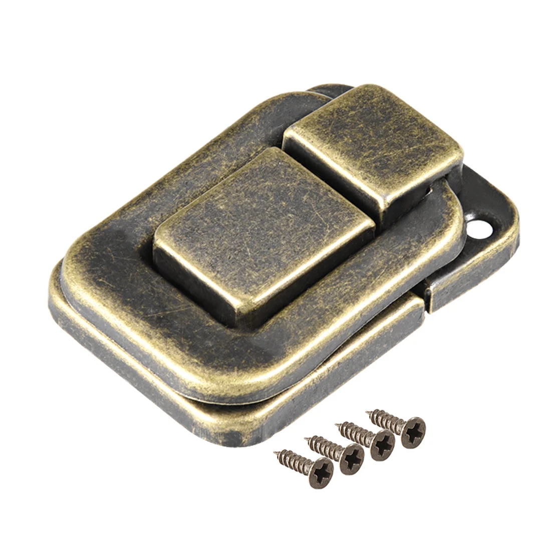 Toggle Latch, 38mm Retro Style Bronze Decorative Hasp Jewelry Wooden Box Catch w Screws 2 pcs