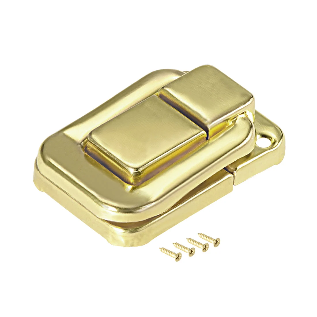 Toggle Latch, 38mm Retro Style Golden Decorative Hasp Jewelry Wooden Box Catch w Screws 4 pcs