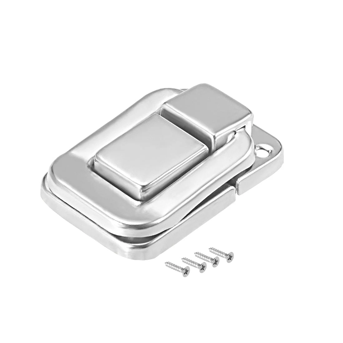 Toggle Latch, 38mm Retro Style Silver Tone Decorative Hasp Jewelry Wooden Box Catch W Screws 2 Pcs